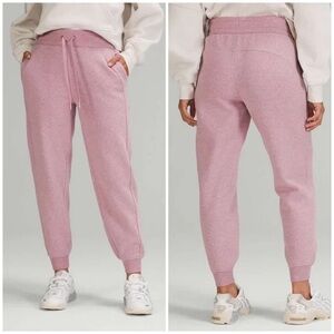 Lululemon scuba HR joggers in heathered pink taupe size 14